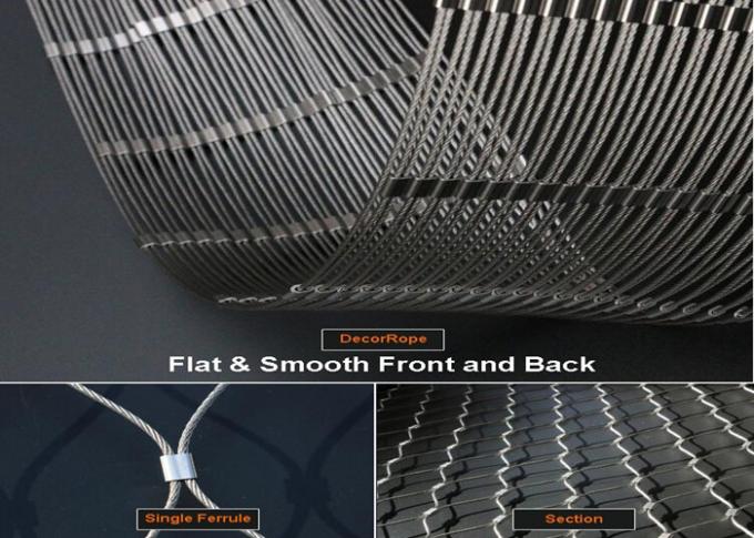 Mudah Dirakit Kabel Kawat Baja Stainless Steel Webnet Kekuatan Tinggi
