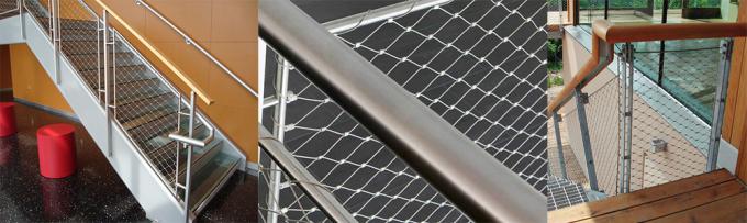 7x7 Konstruksi Stainless Steel X-cenderung Kabel Inox Wire Rope Mesh Tahan Cuaca