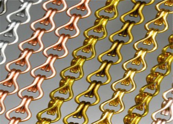 Silver Interior Shiny Decoration 1.7mm Fly Screen Chain Curtain